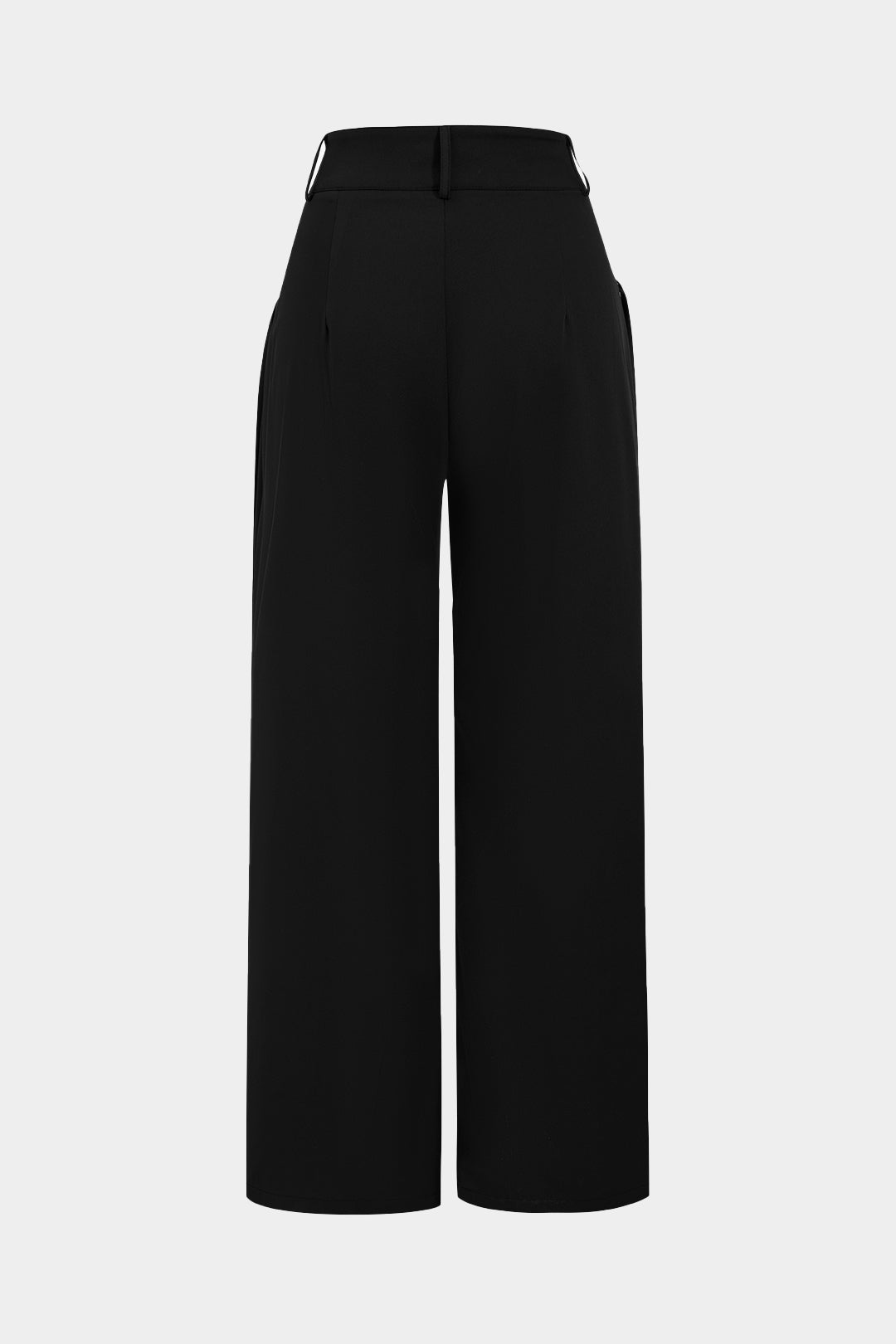 Effen pantalon met wijde pijpen en zakken