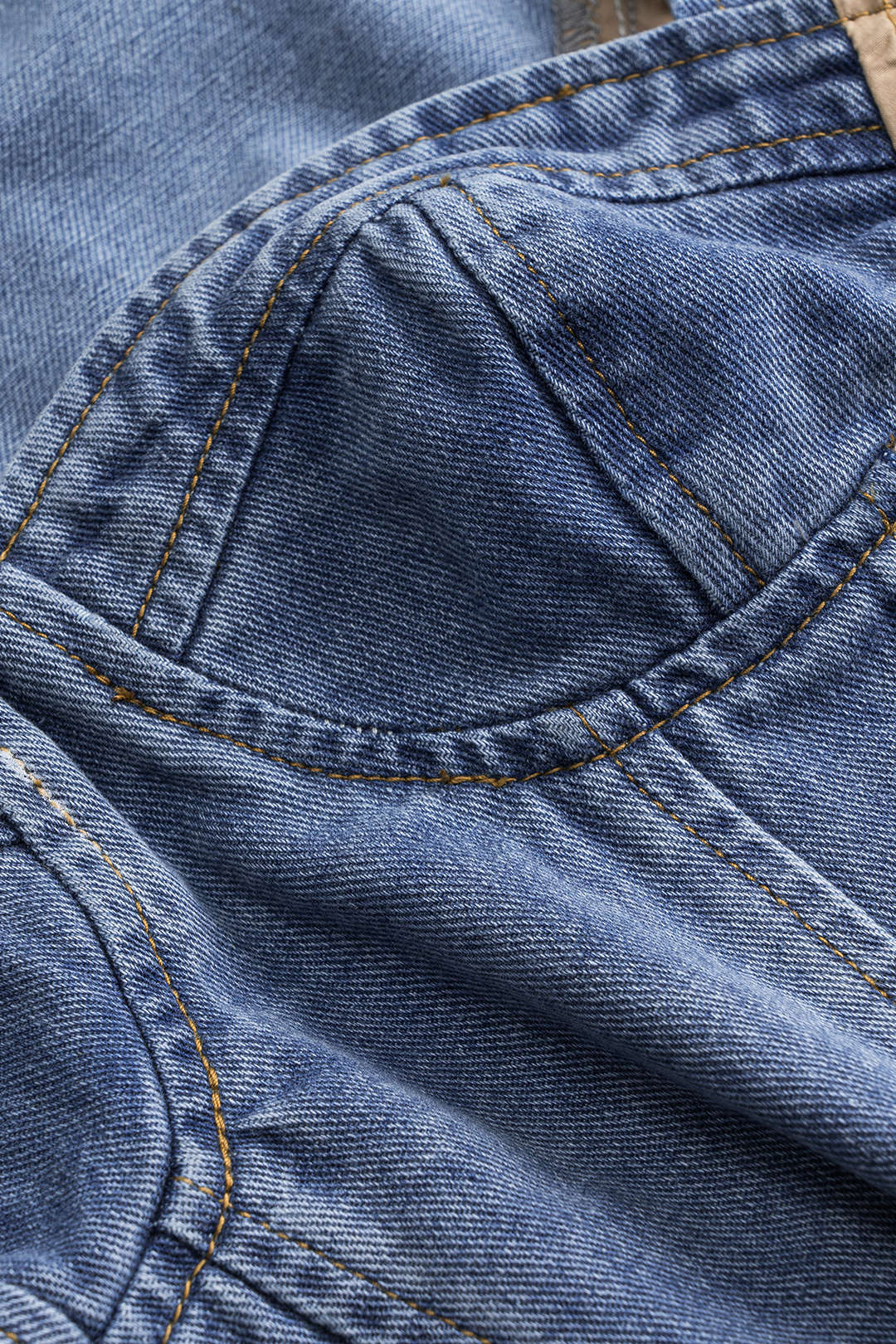 Denim patchwork top