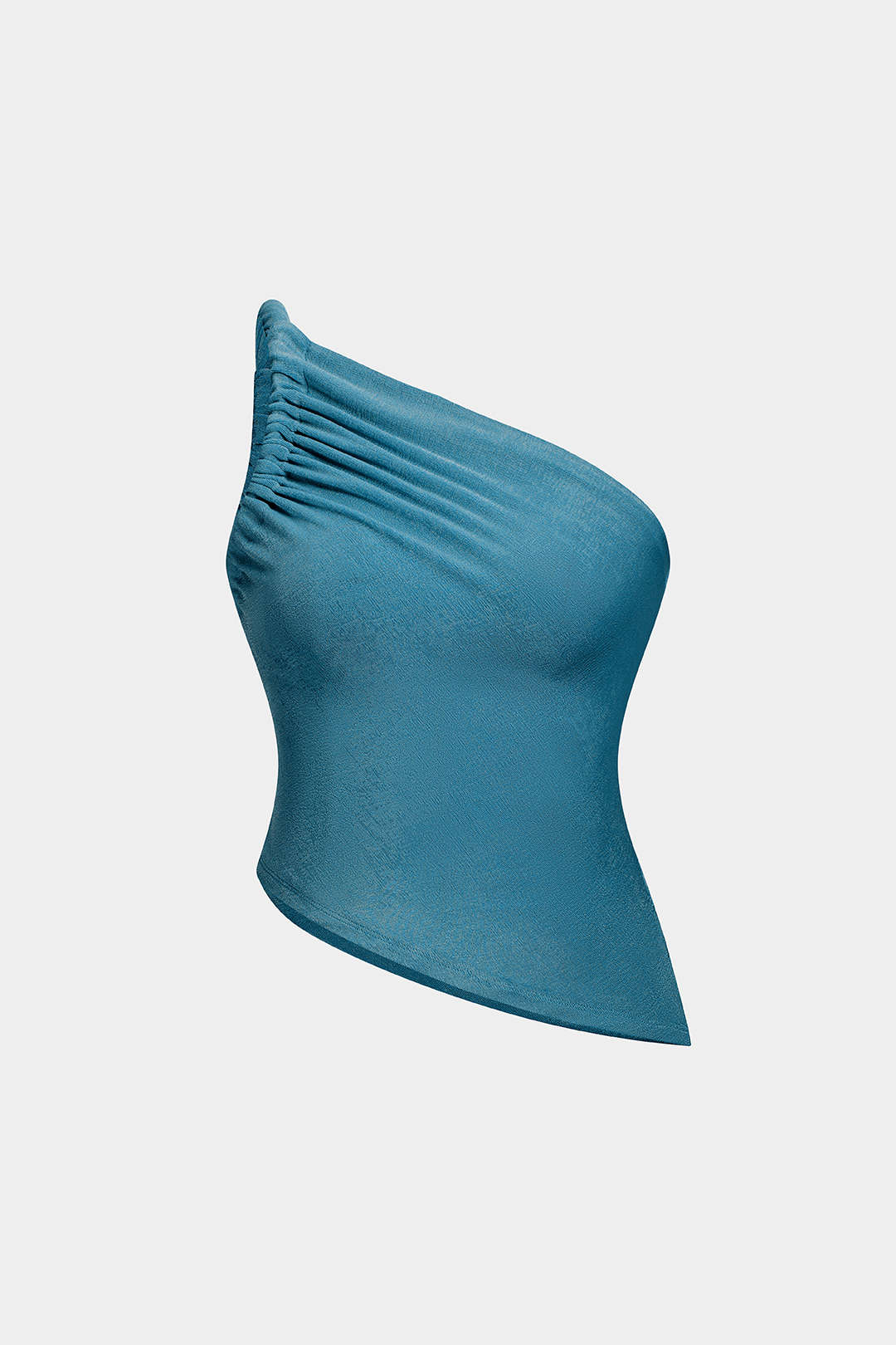 Livia - Asymmetrische tanktop met één schouder en ruches