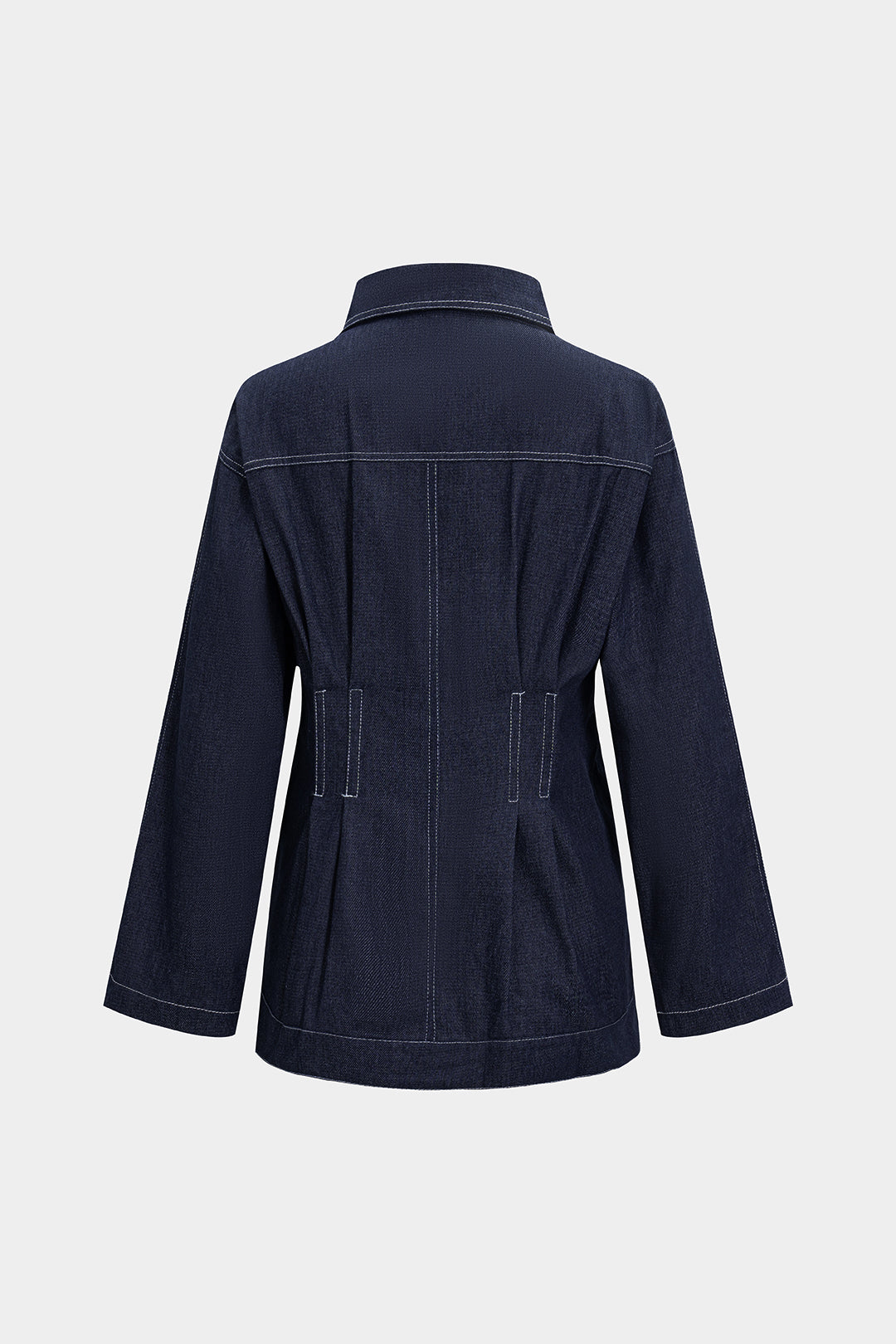 Denim geplooide item