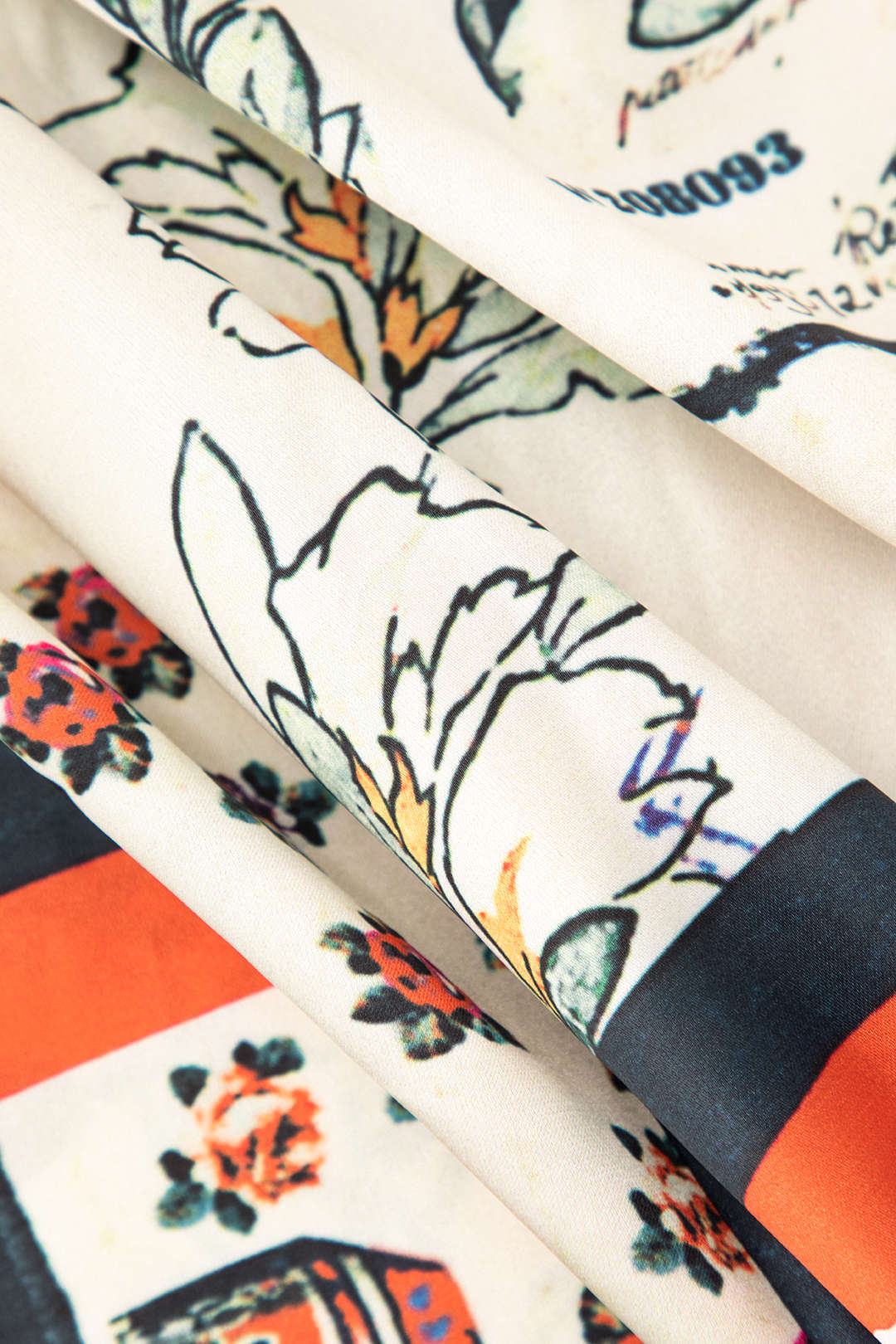 Bloemenprint broek met rechte pijp