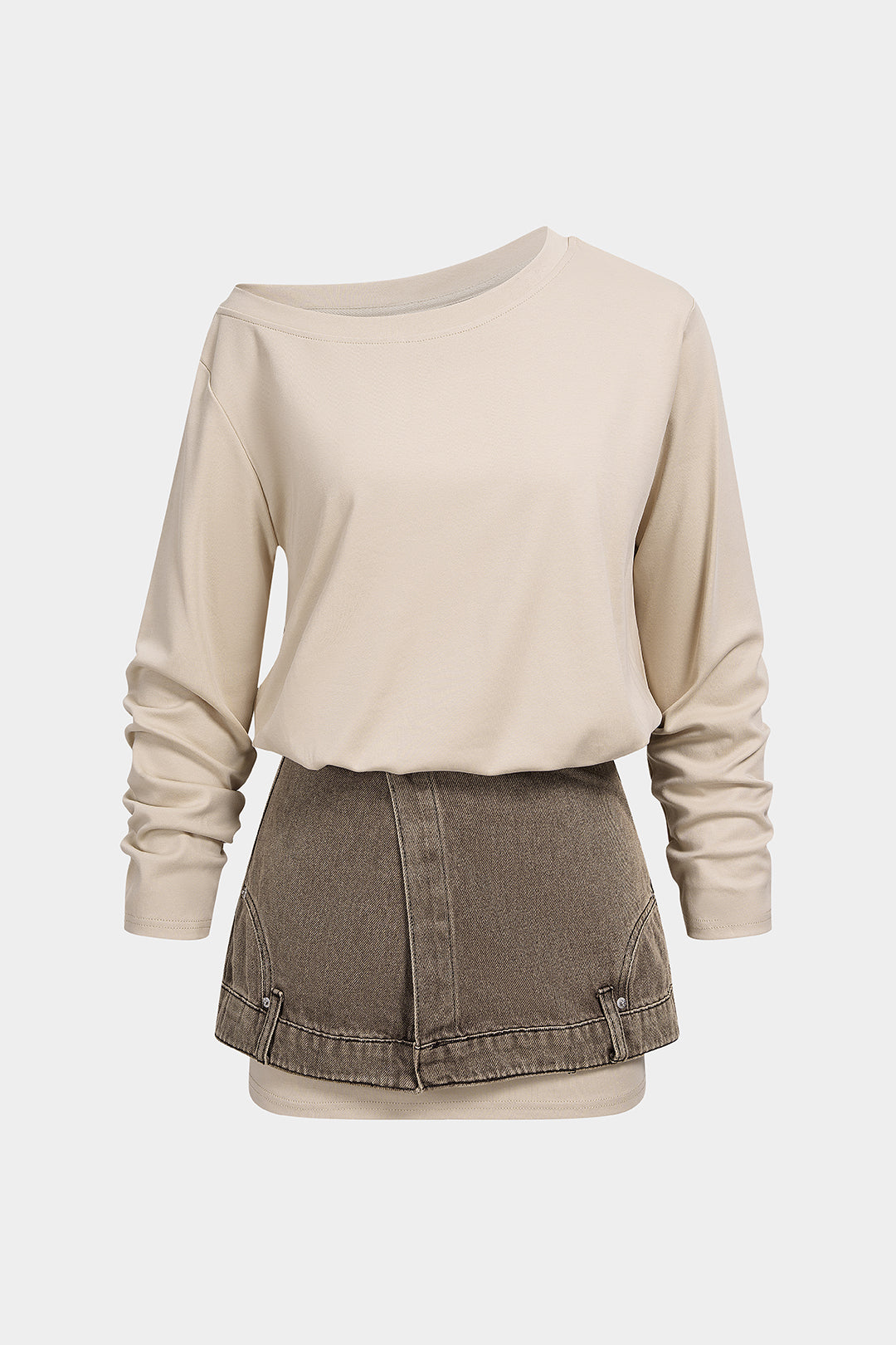 Vesna - Denim set met top en minirok