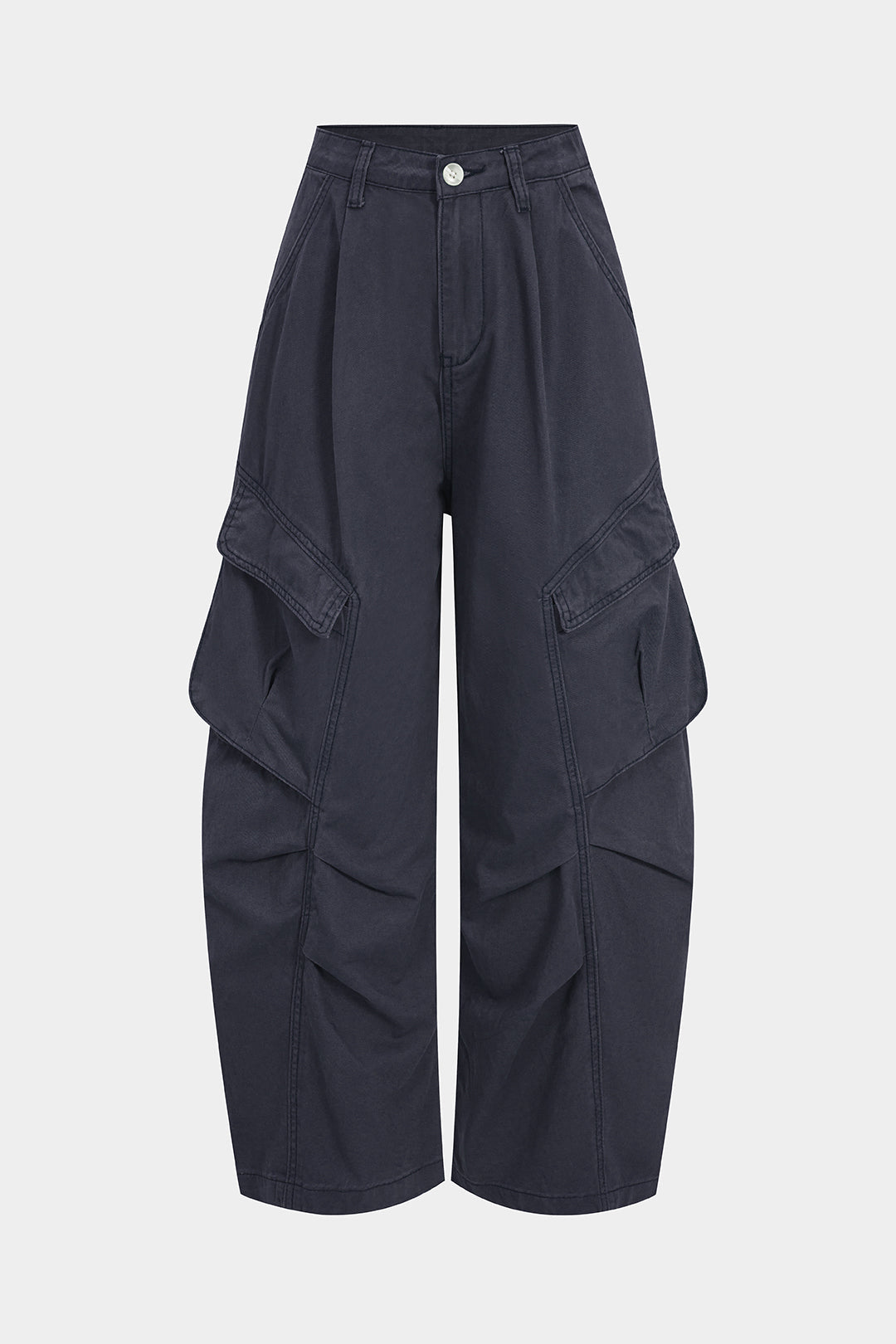 Jeans met ruches en zakken