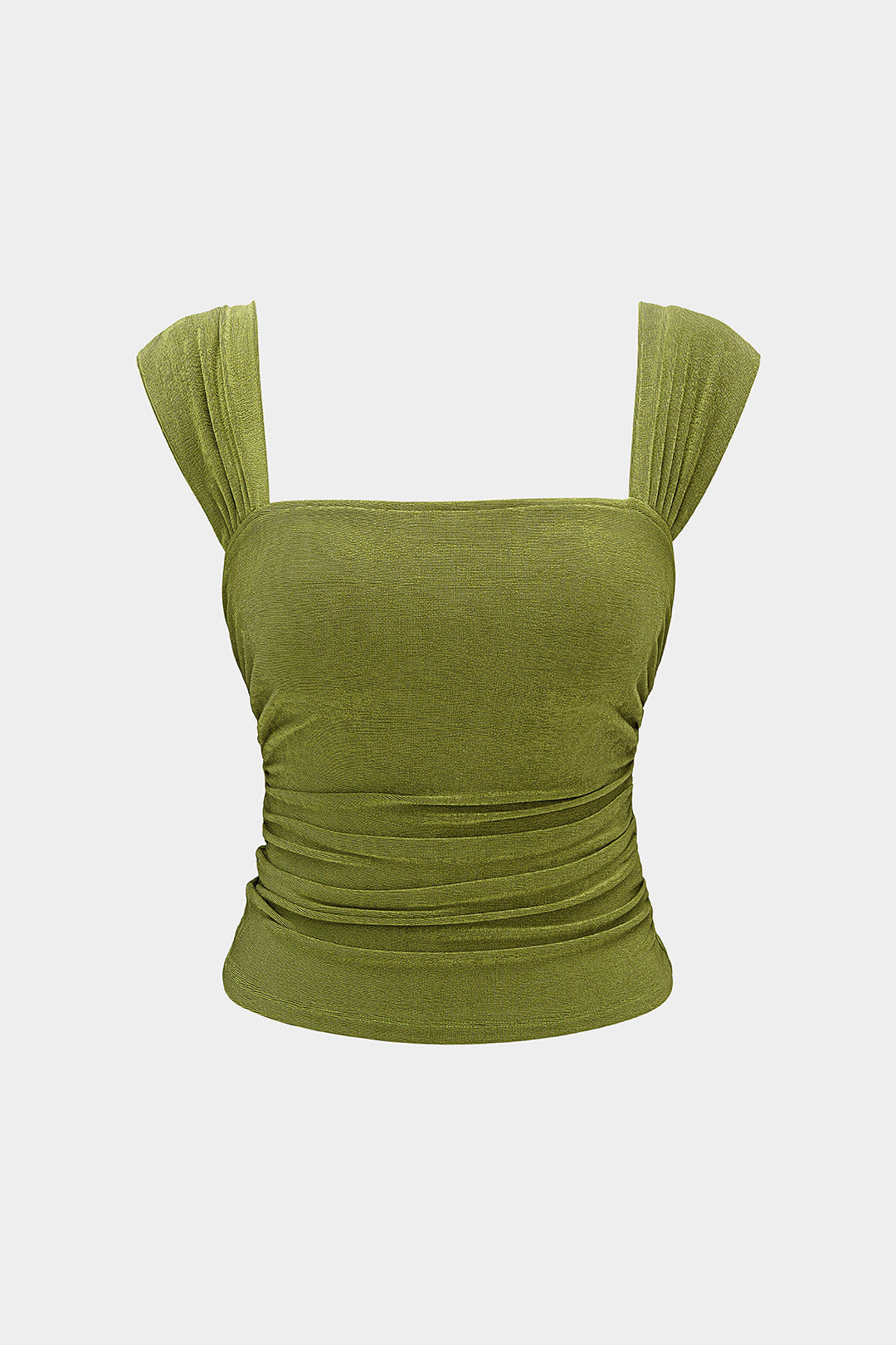 Effen tanktop met ruches