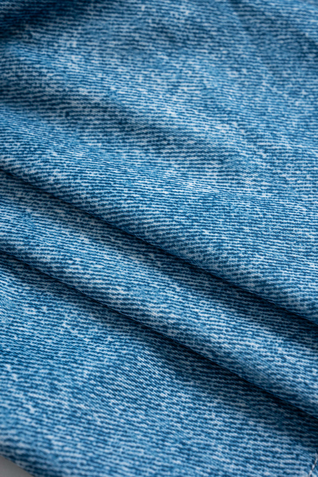 Denim asymmetrische strapless top met gedraaid detail