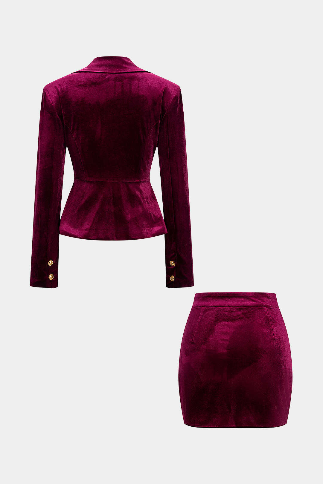Demi - Metallic set met top en rok