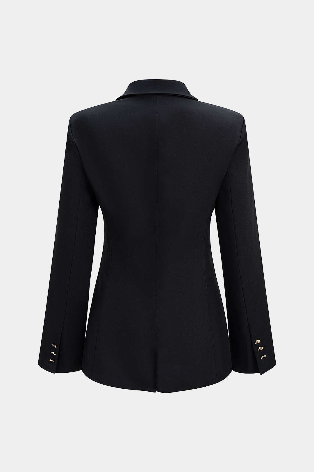 Metallic asymmetrische blazer met reverskraag en ruches