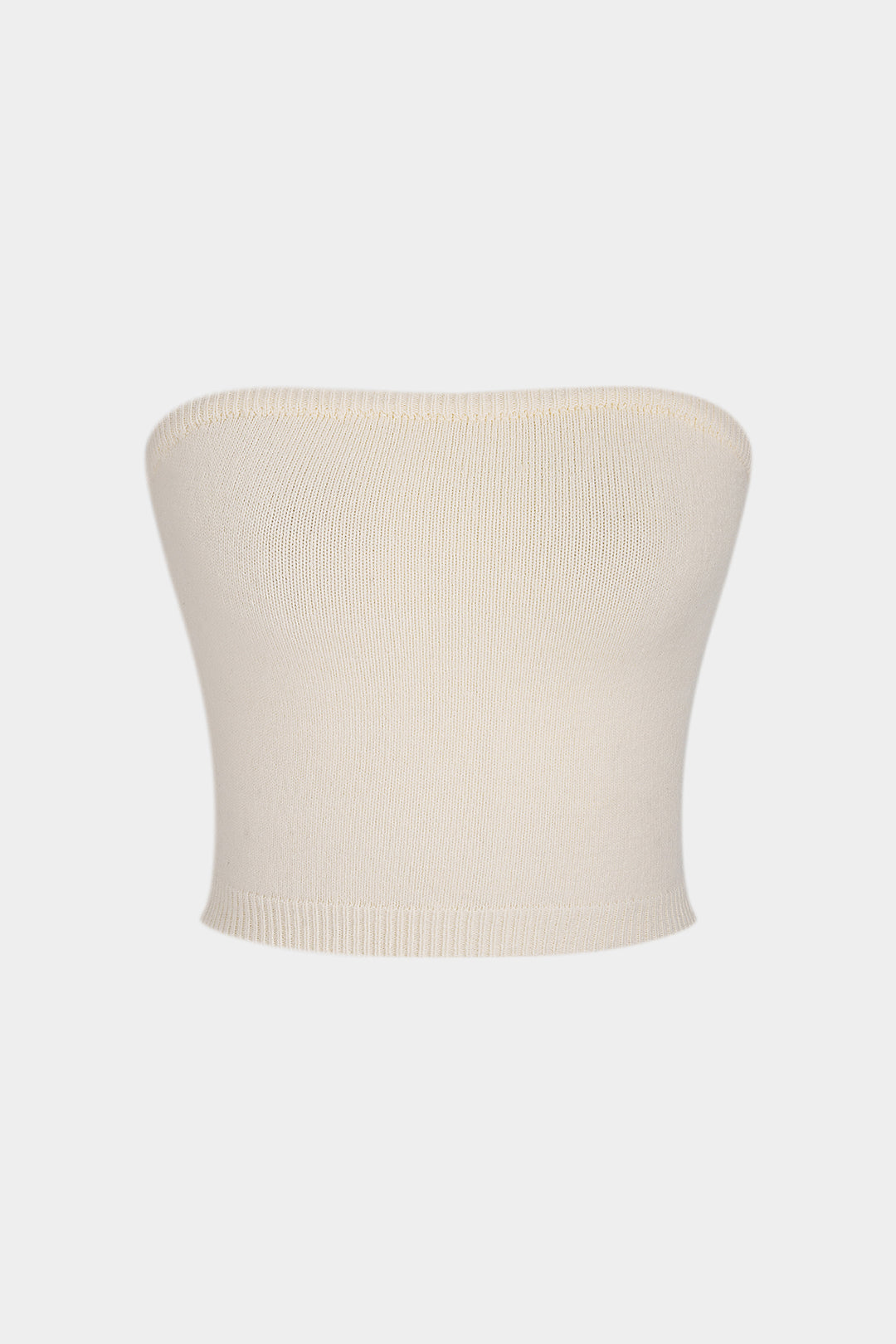 Gebreide set met strapless top en trui