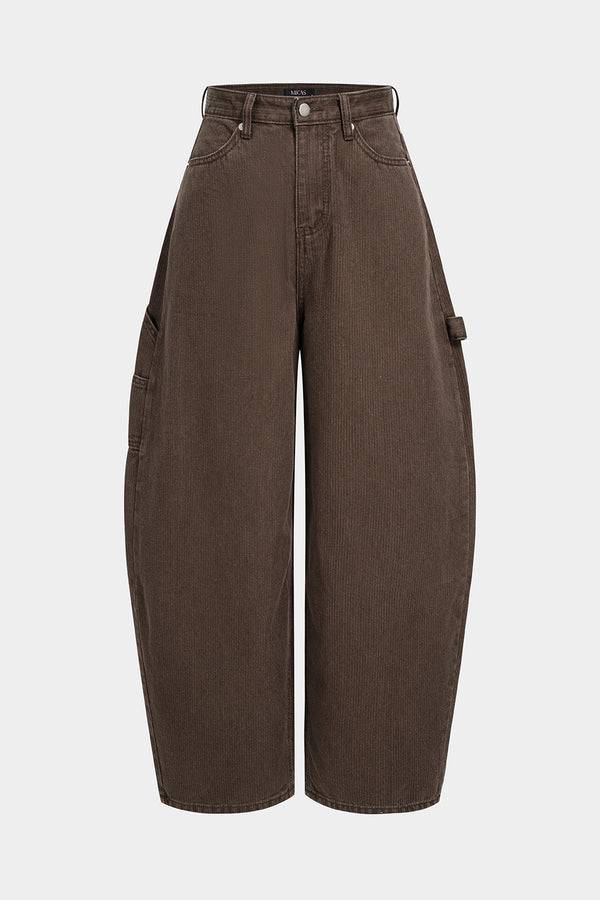 Gestreepte jeans