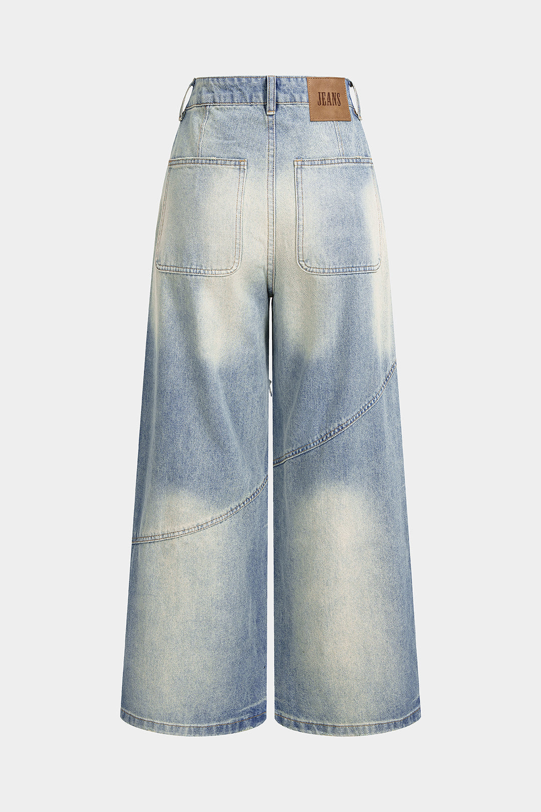 Asymmetrische jeans met rits