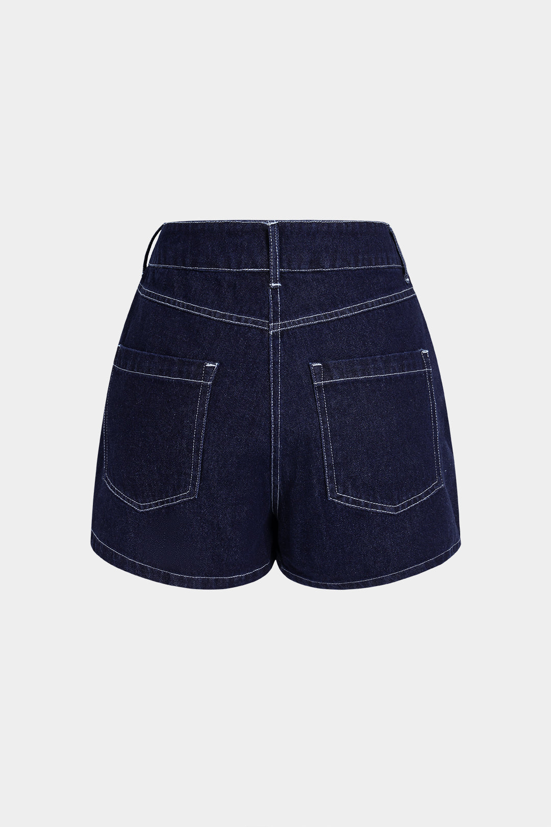 Denim asymmetrische short