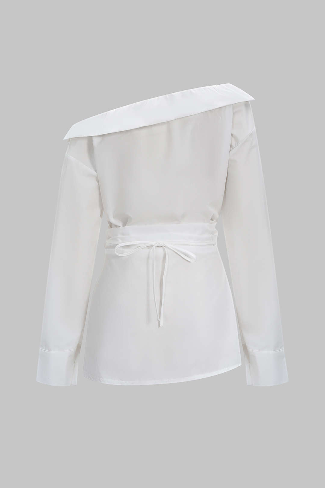 Blouse met blote schouders, ruches en lange mouwen