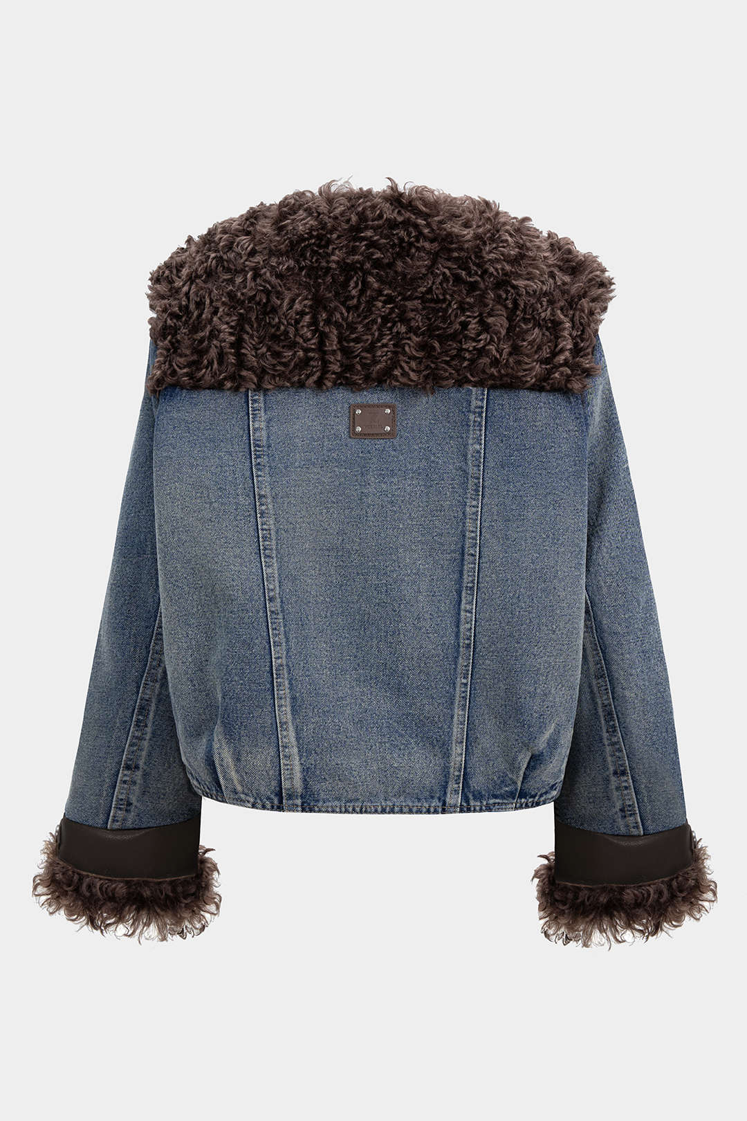 Denim patchwork item met zakken