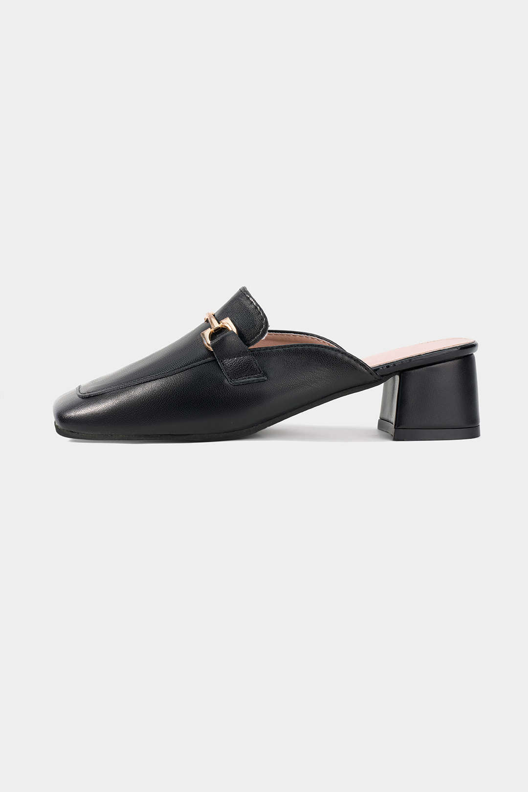 Nora - Leren-look metallic hakken