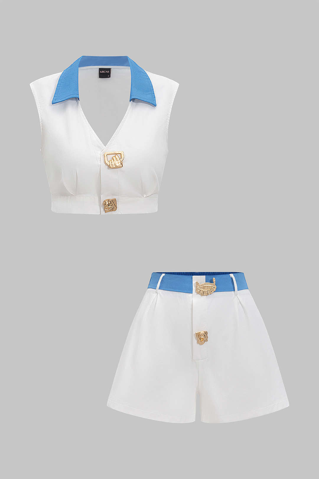 Patchwork set met tanktop en short