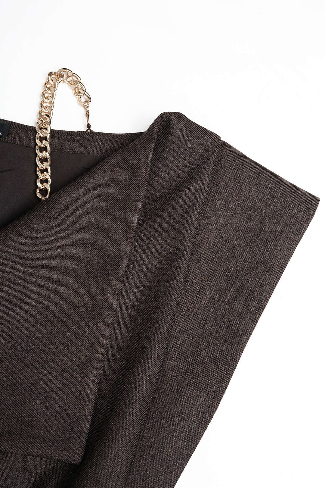 Asymmetrisch metallic gilet met V-hals en knoopjes