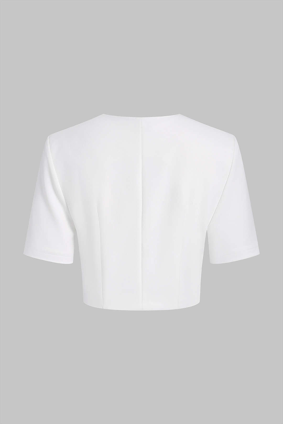 Asymmetrische blouse met uitsnijding en korte mouwen