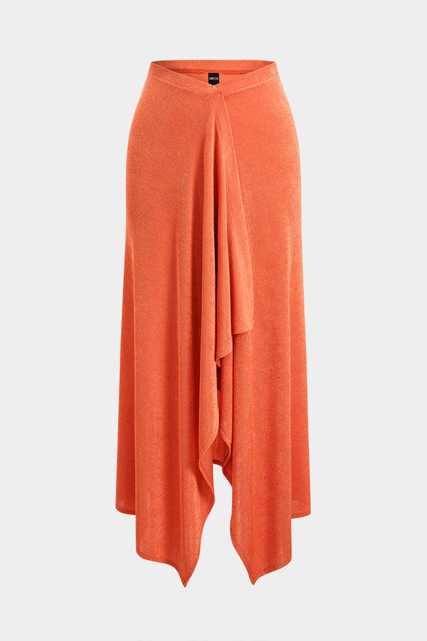 Rok met ruches en asymmetrische zoom