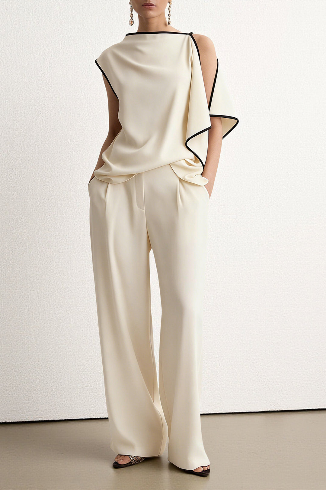 Jolie - Asymmetrische set met tanktop en broek