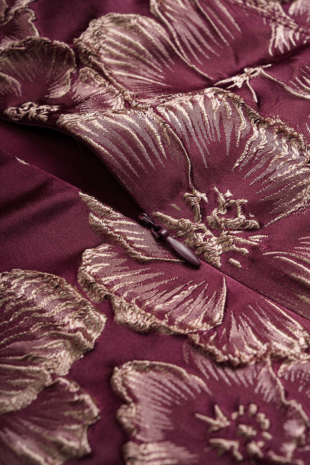 Bloemenprint jacquard minijurk met kettingdetail