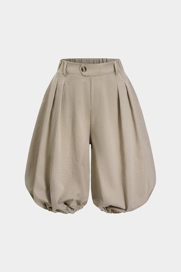 Effen short met ruches