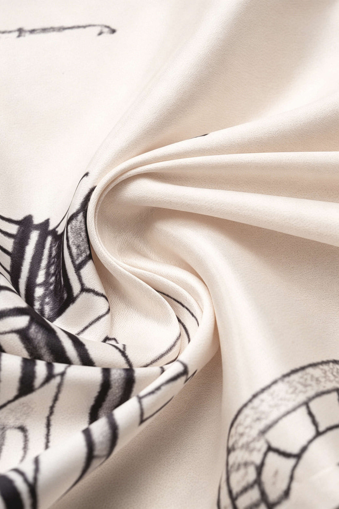 Asymmetrische rok met trekkoord en ruches