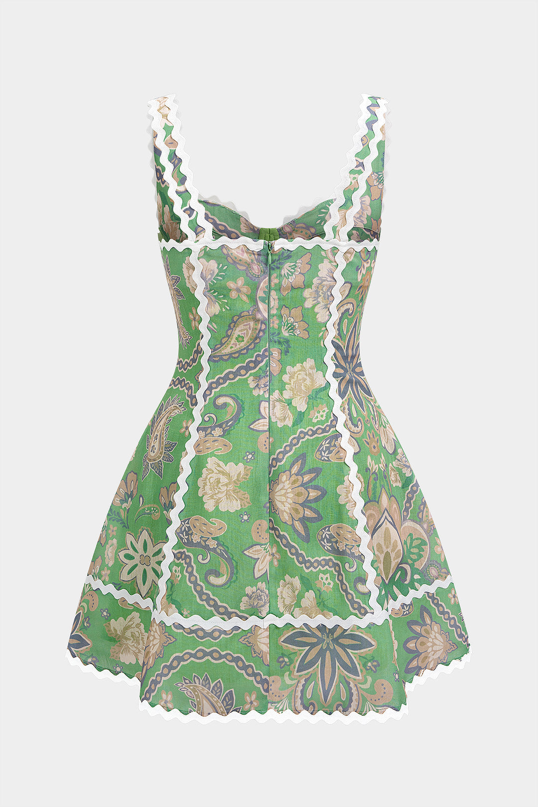 Paisley mouwloze minijurk