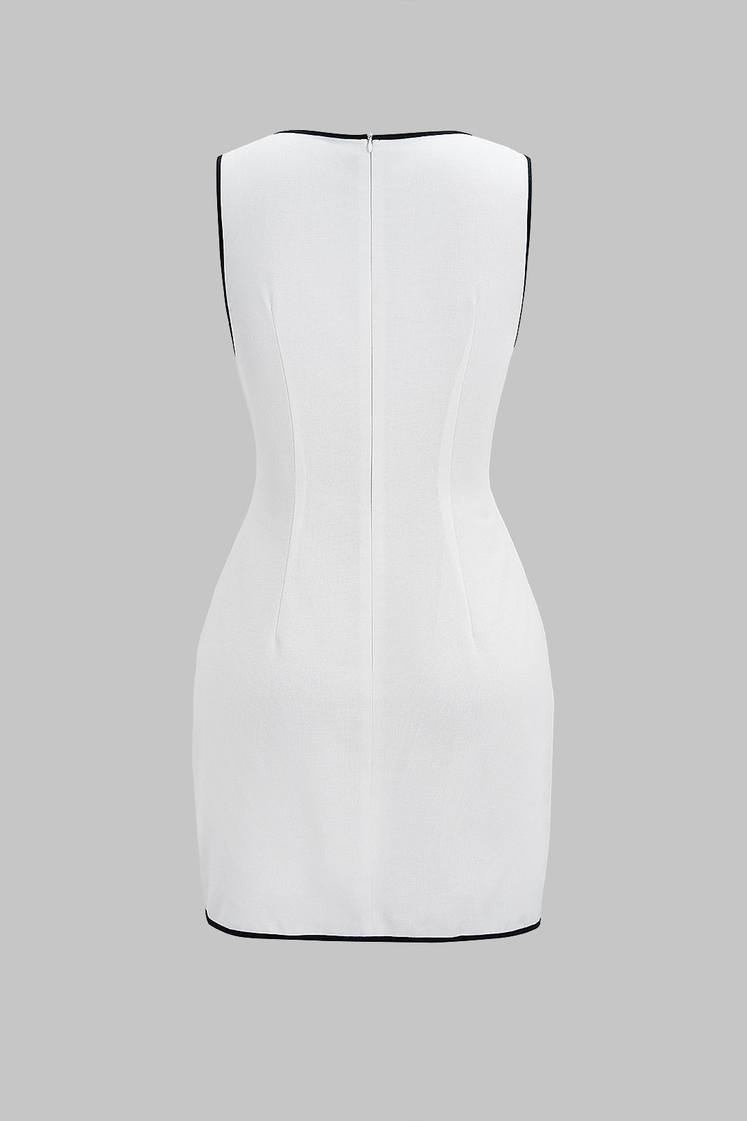 Mouwloze minijurk met ronde hals