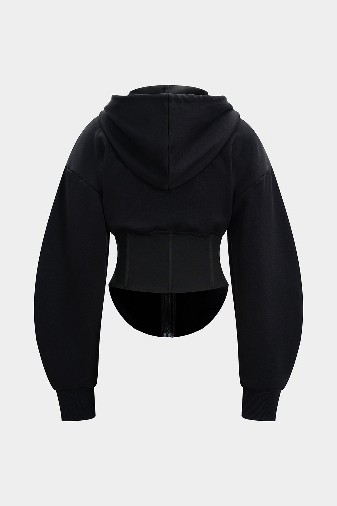 Hoodie met rits en trekkoord