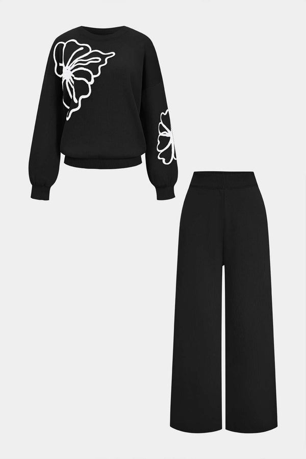 Sterre - Gebreide set met top en broek