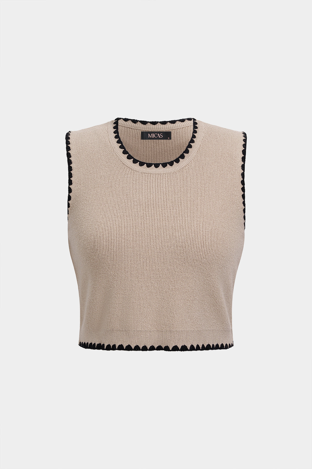Gebreide set met vest en tanktop