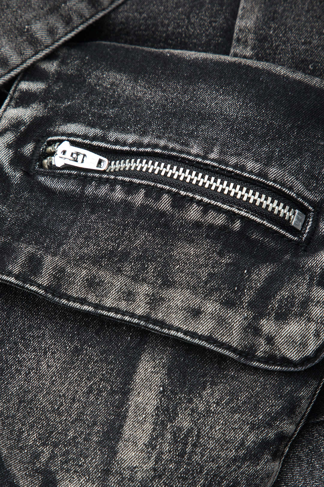 Denim rok met gesp, zakken en cargozakken