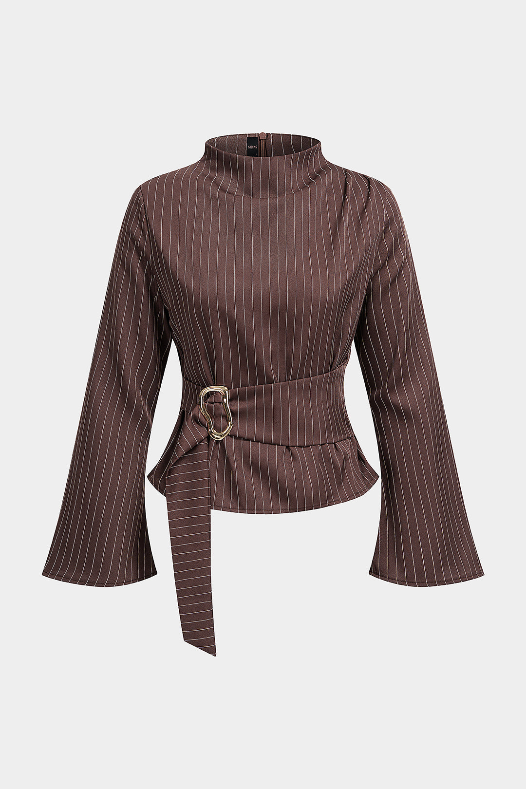 Esmee - Gestreepte blouse met strik en lange mouwen