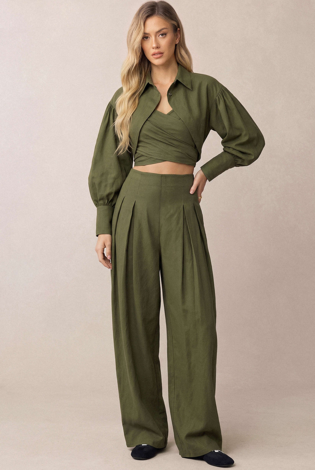 Set met tanktop en blouse