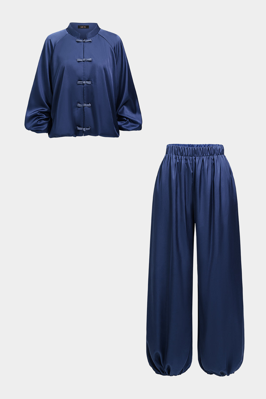 Bo - Satijnen set met top en broek