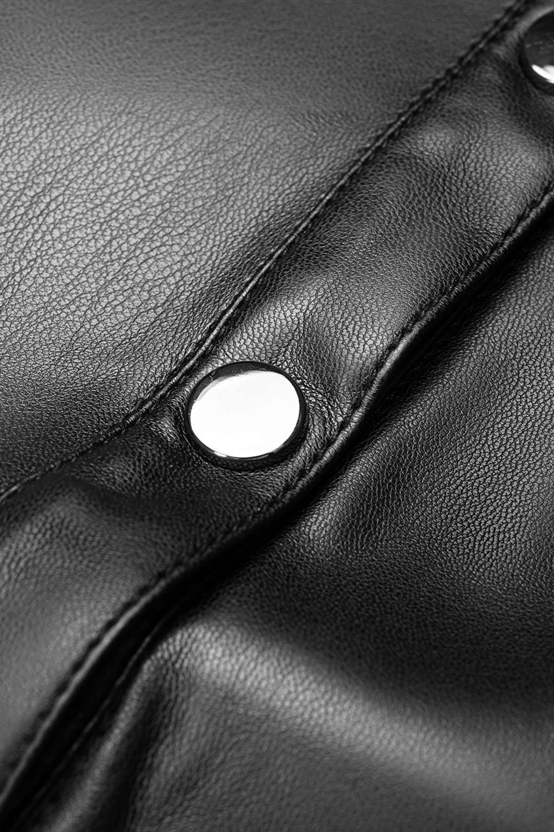 Leren-look gilet met zakken