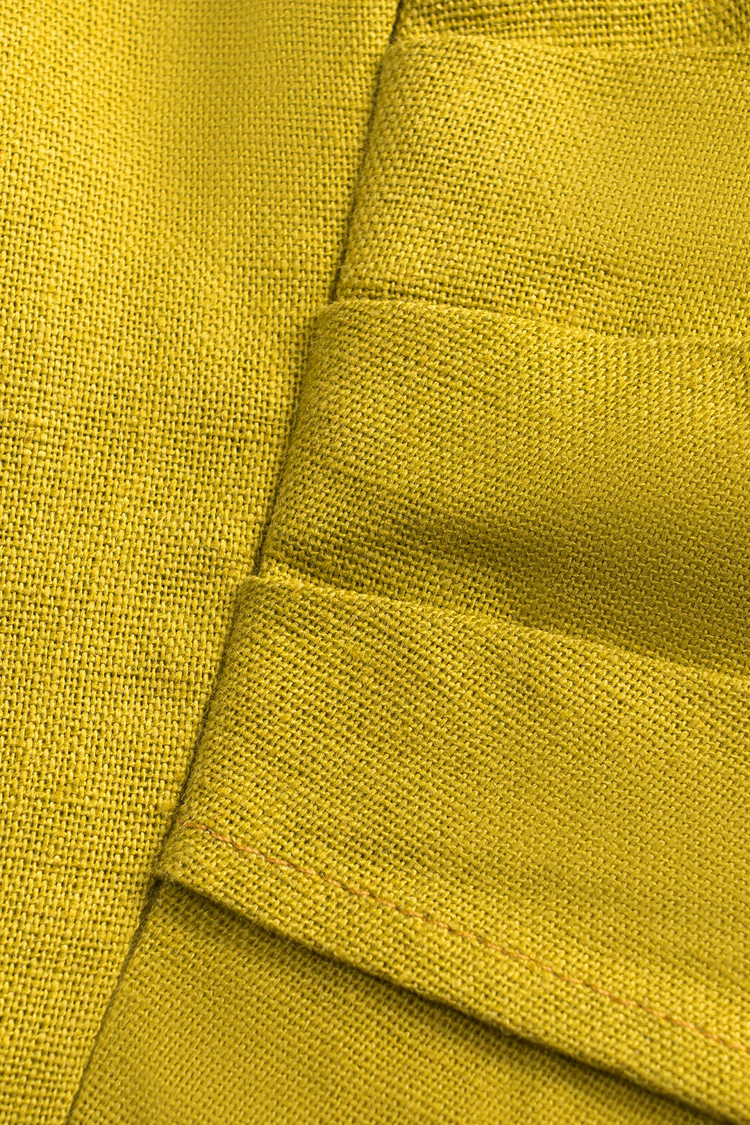 Linnen tanktop met V-hals en ruches