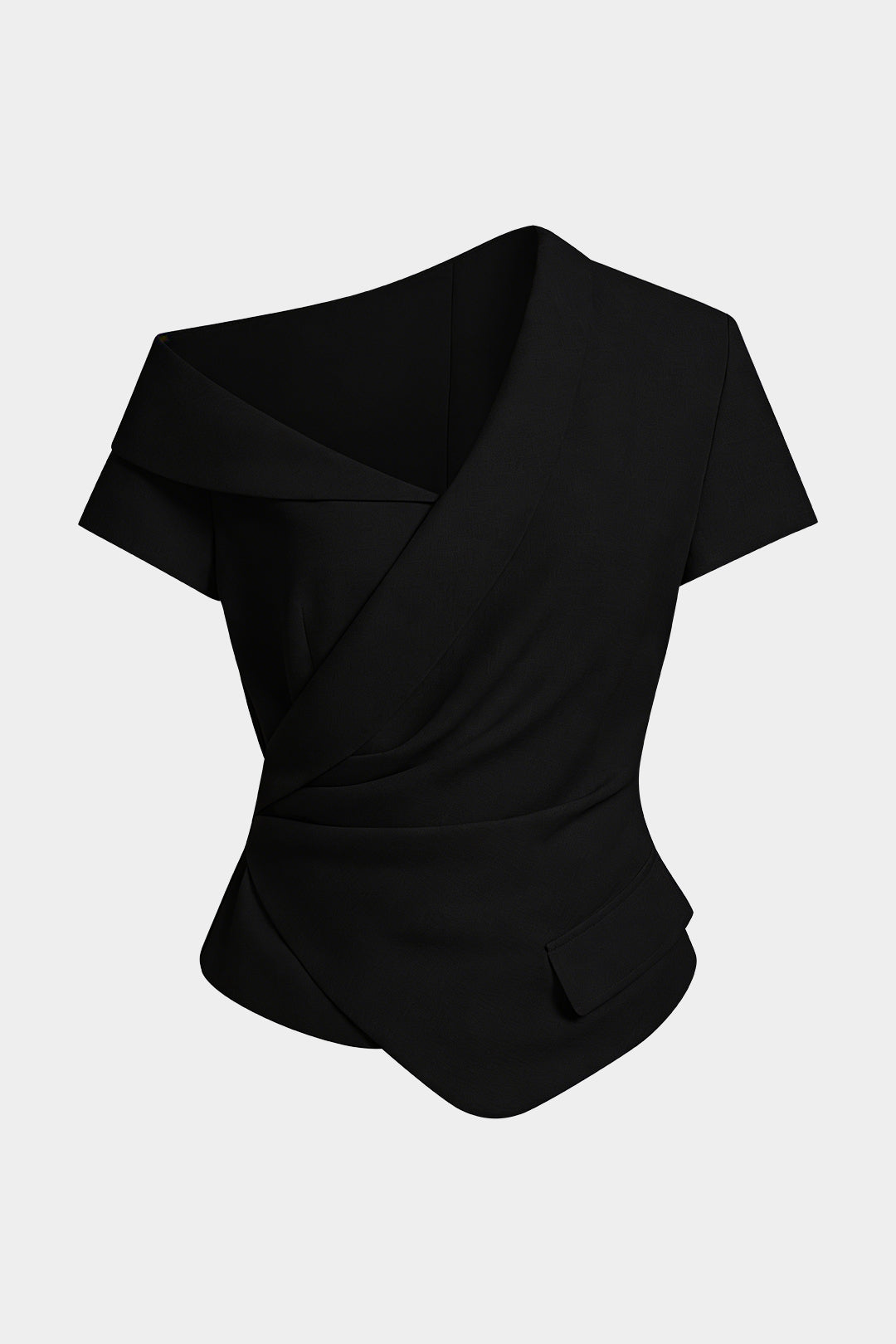 Asymmetrische top met één schouder en ruches