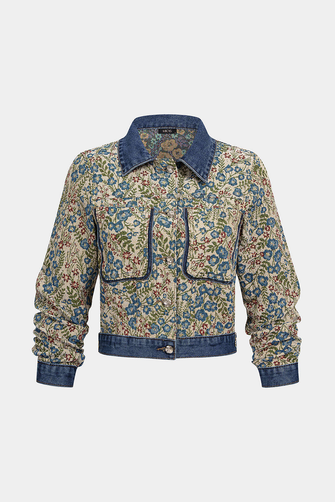 Bloemenprint jacquard jasje
