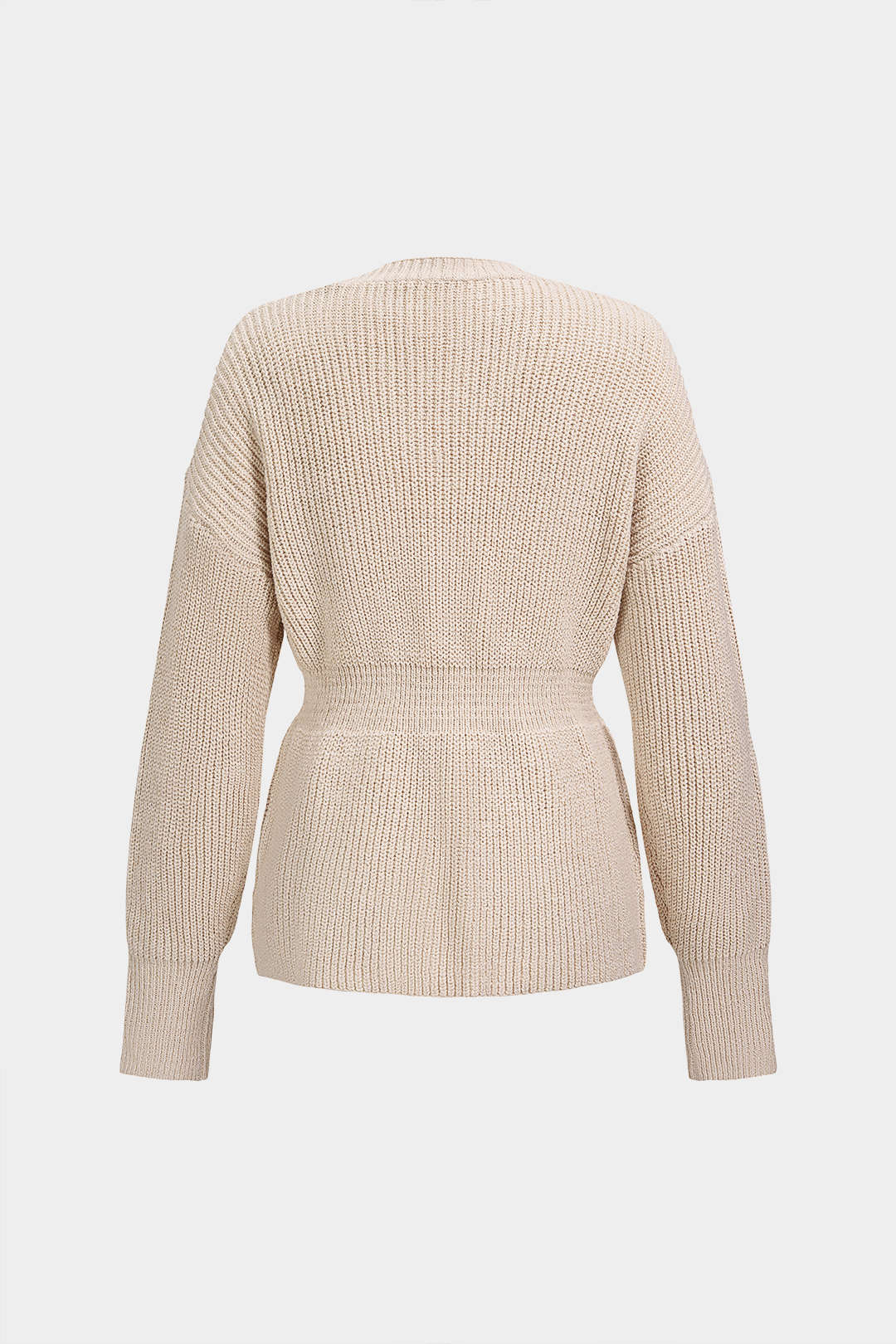 Gebreid geribd vest met knoopjes