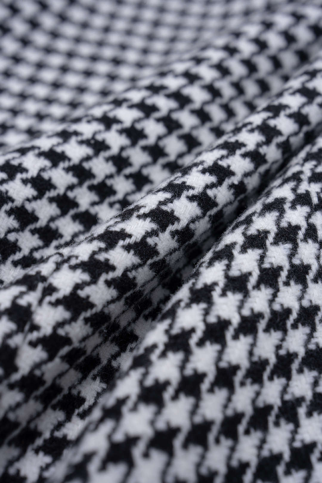Pied-de-poule tweed gilet met reverskraag