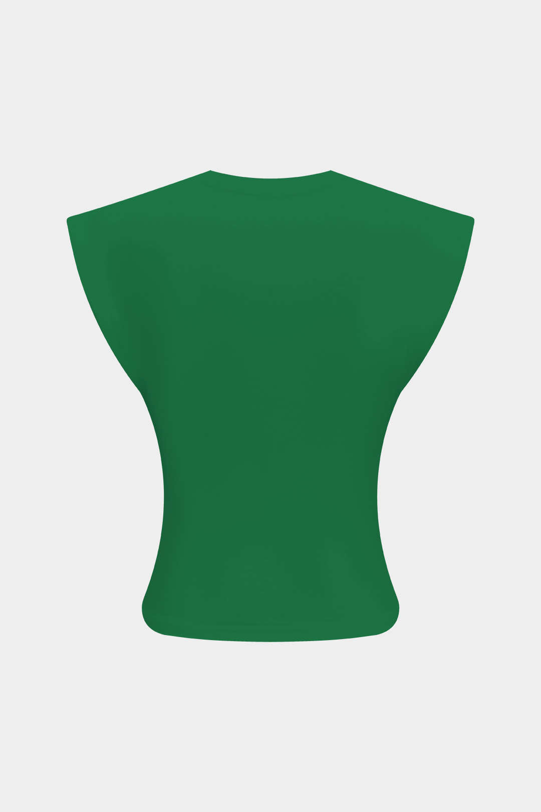 Effen T-shirt met gedraaid detail en ronde hals