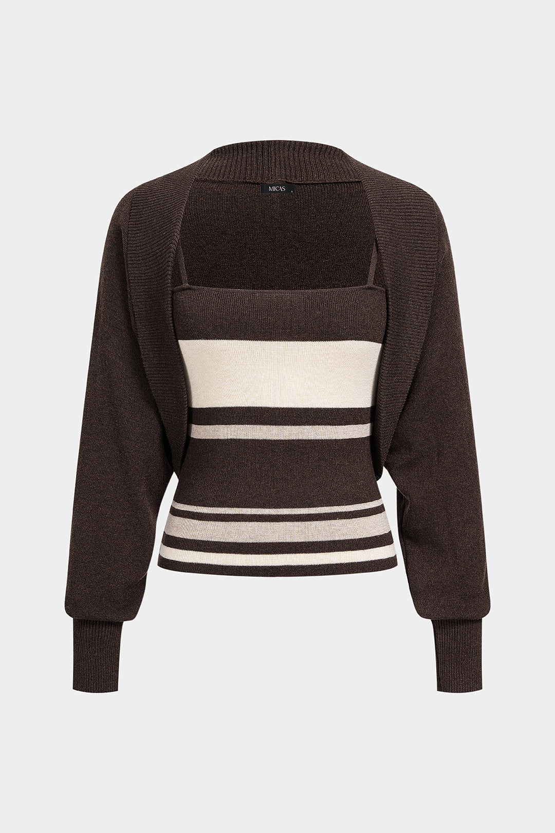 Aurora - Gebreide set met top en vest