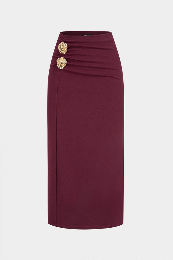 Metallic midirok met ruches
