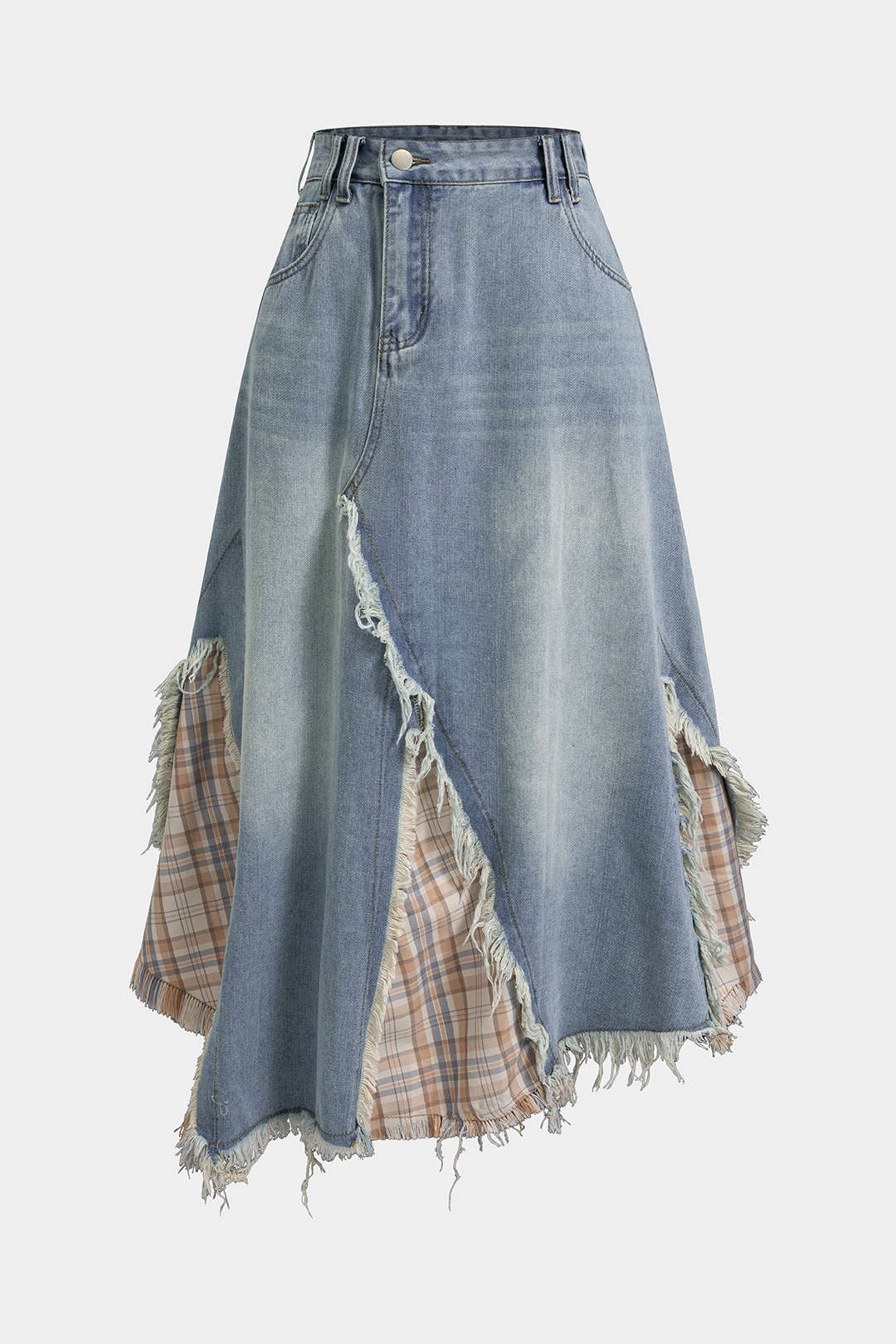Denim patchwork rok