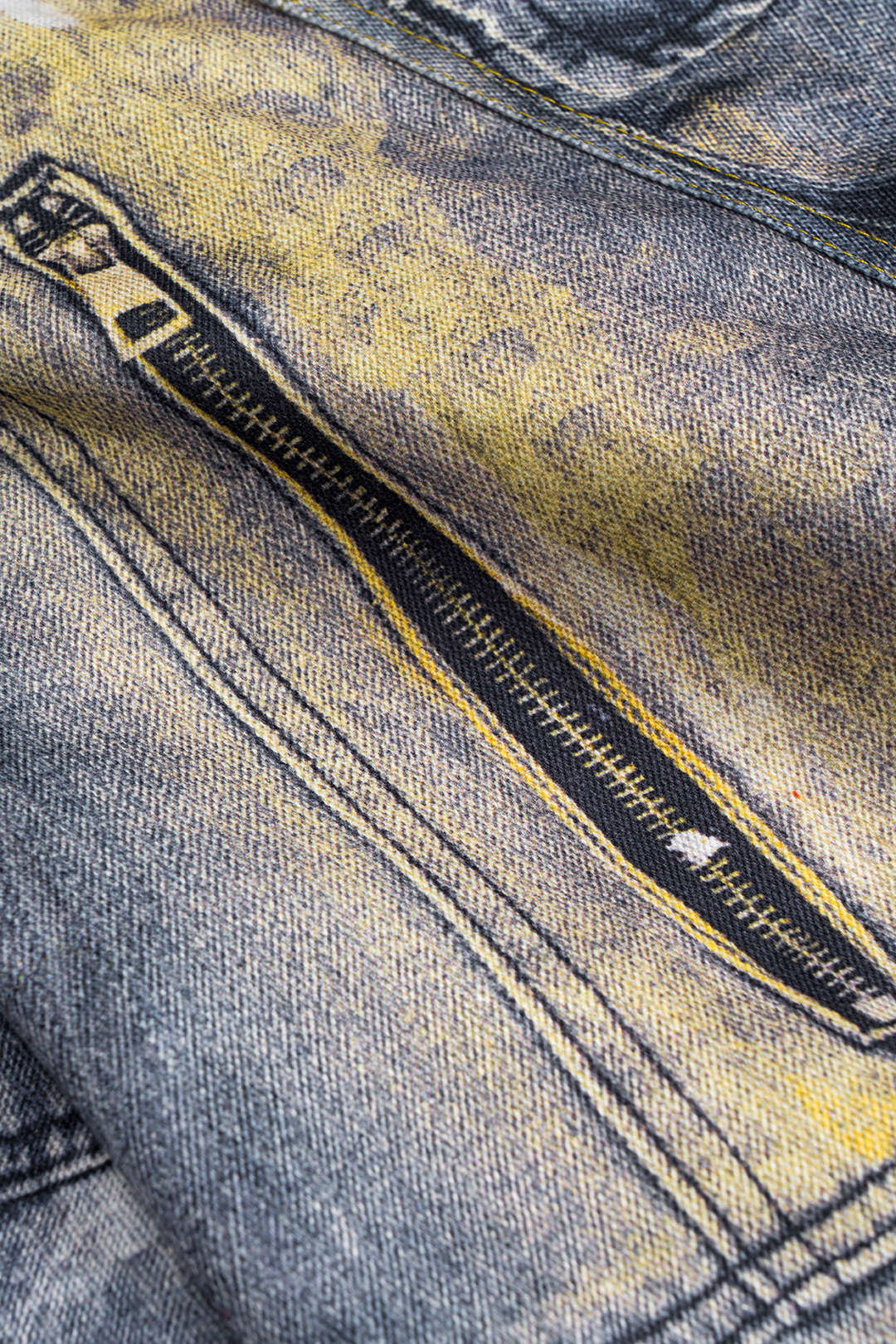 Abstracte print pantalon met zakken en ballonmodel