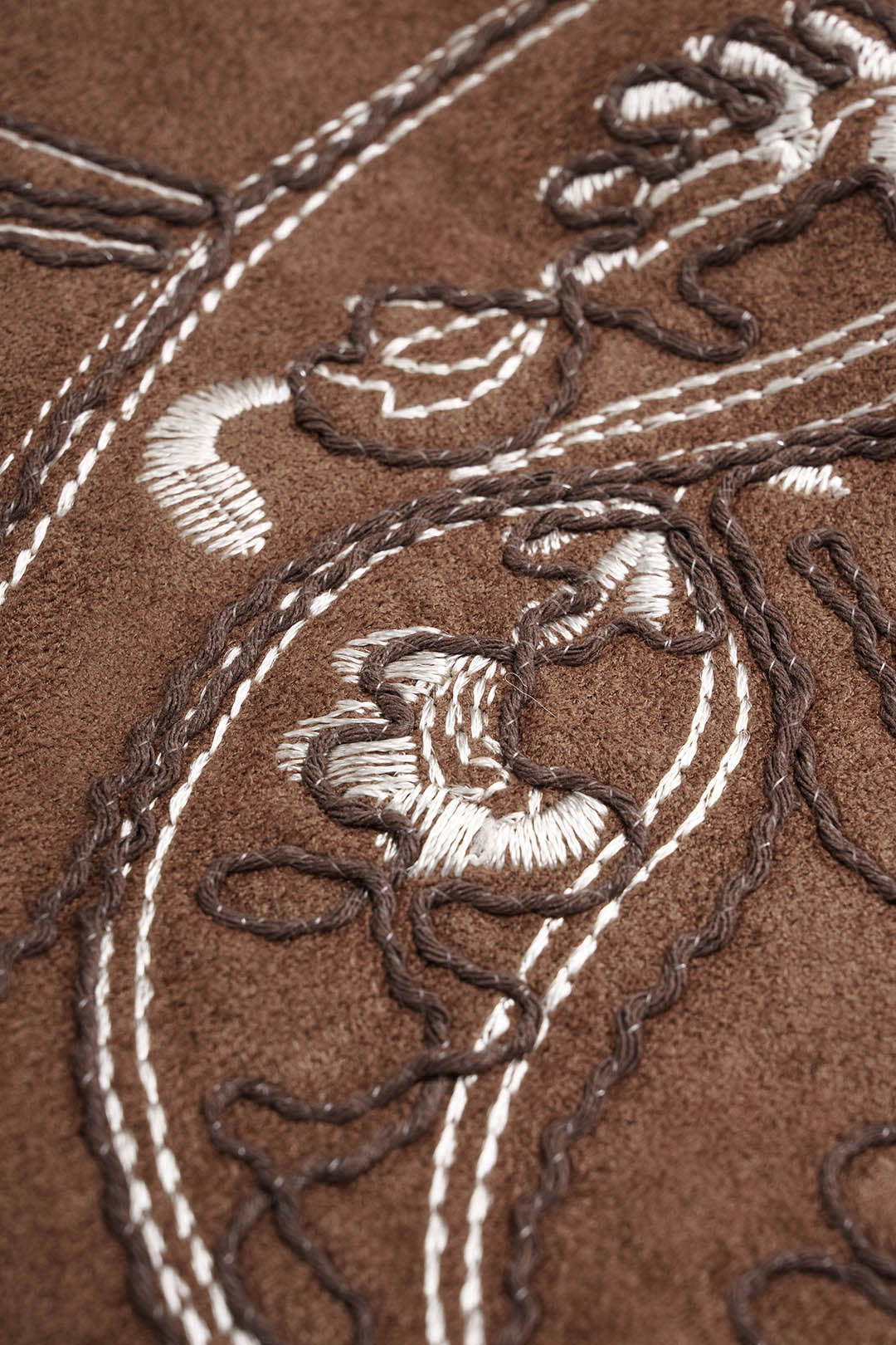Jacquard minirok met borduursel en hoge taille