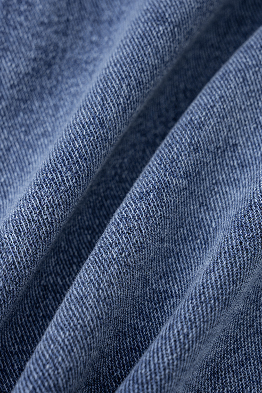 Denim patchwork rok met kant, riem en hoge taille