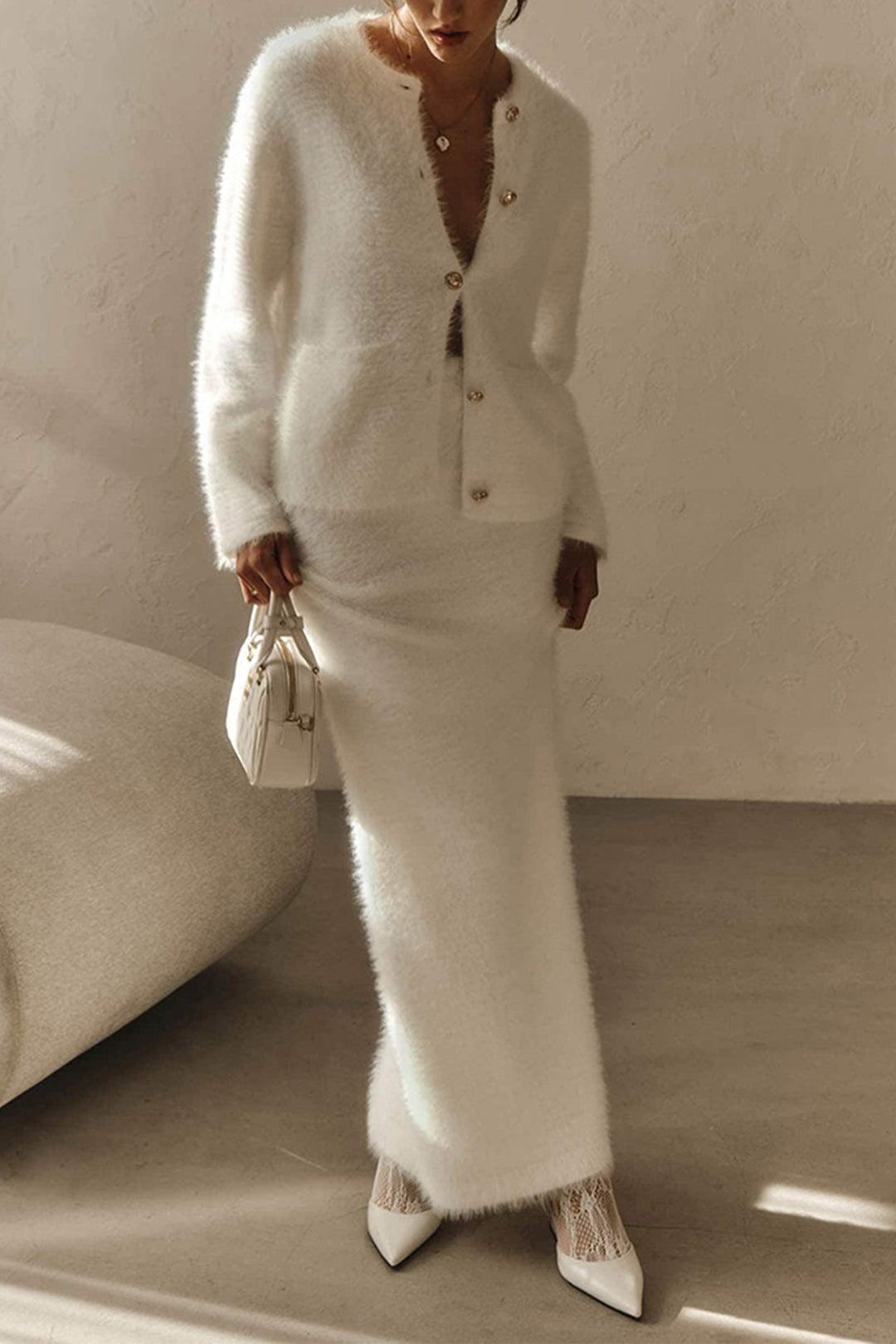 Aya - Gebreide set met top en rok