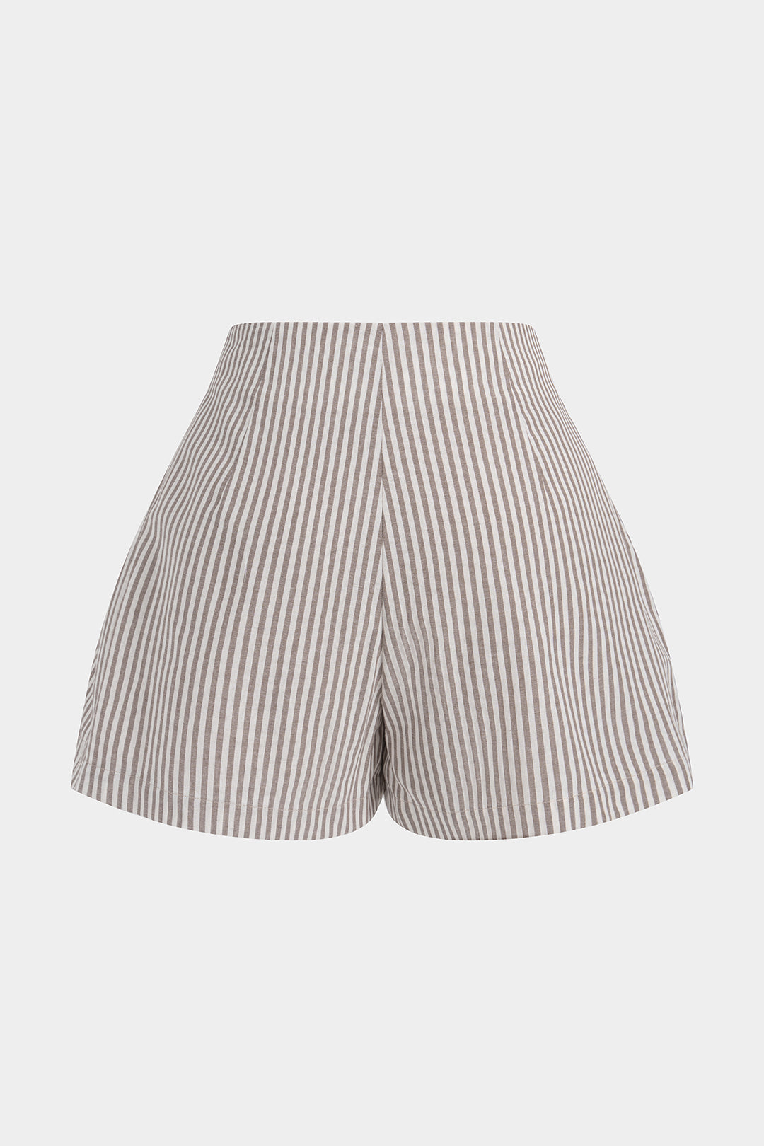 Gestreepte short met strik en wijde pijpen